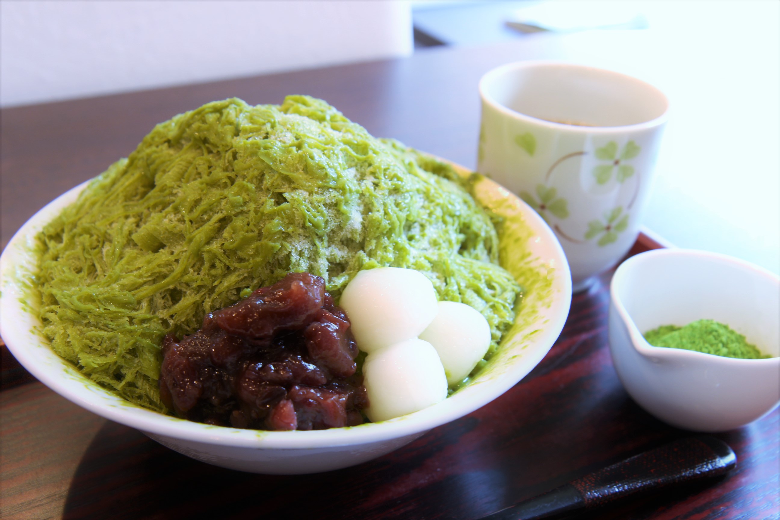 抹茶づくしのかき氷