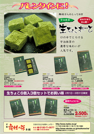 パンフレット生チョコ
